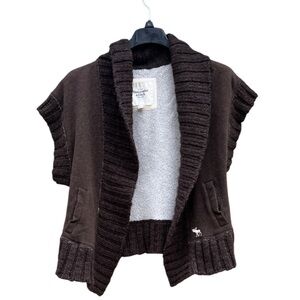 Abercrombie & Fitch Brown Sweater Poncho